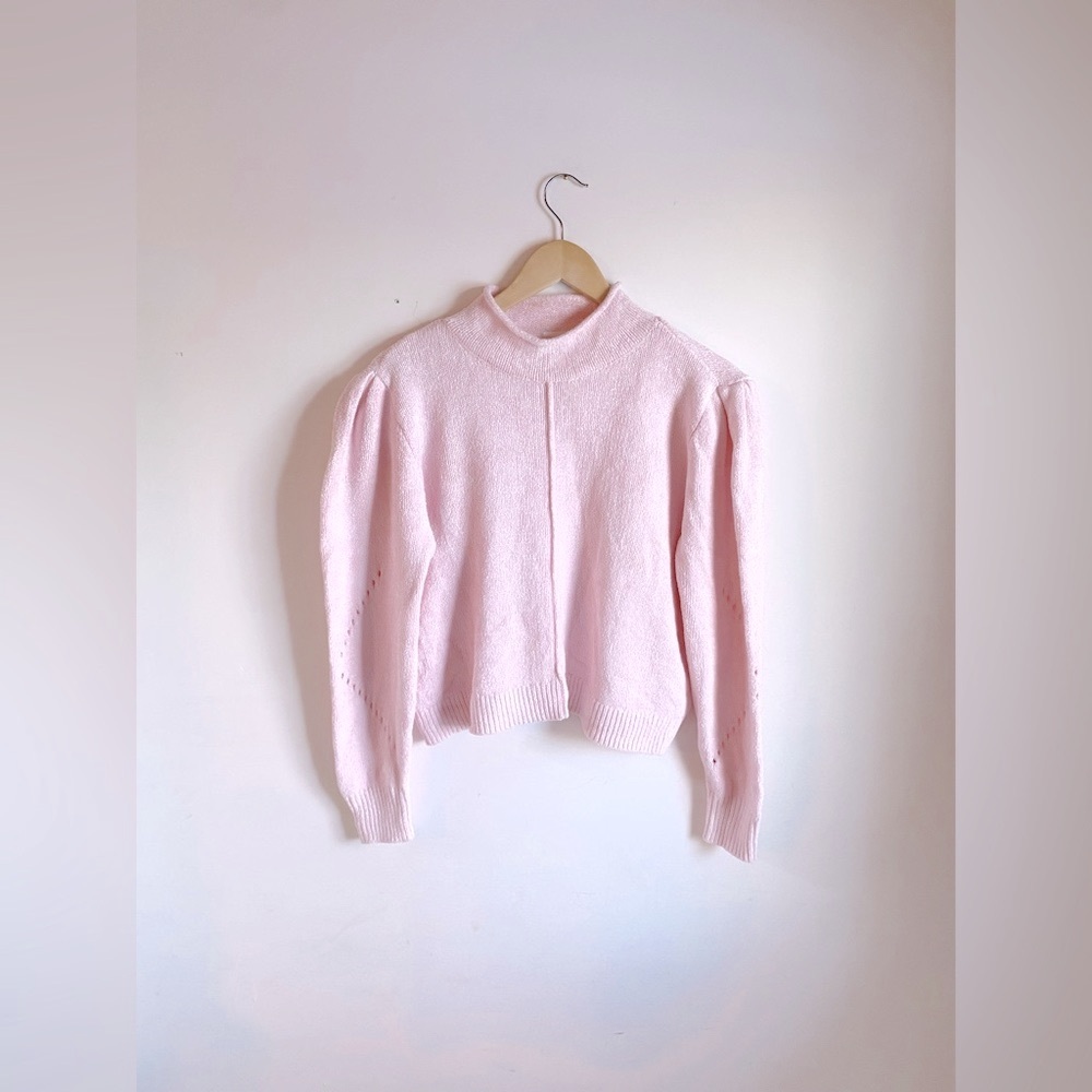 WILFRED By Aritzia Ingrid Pink Chenille Sweater